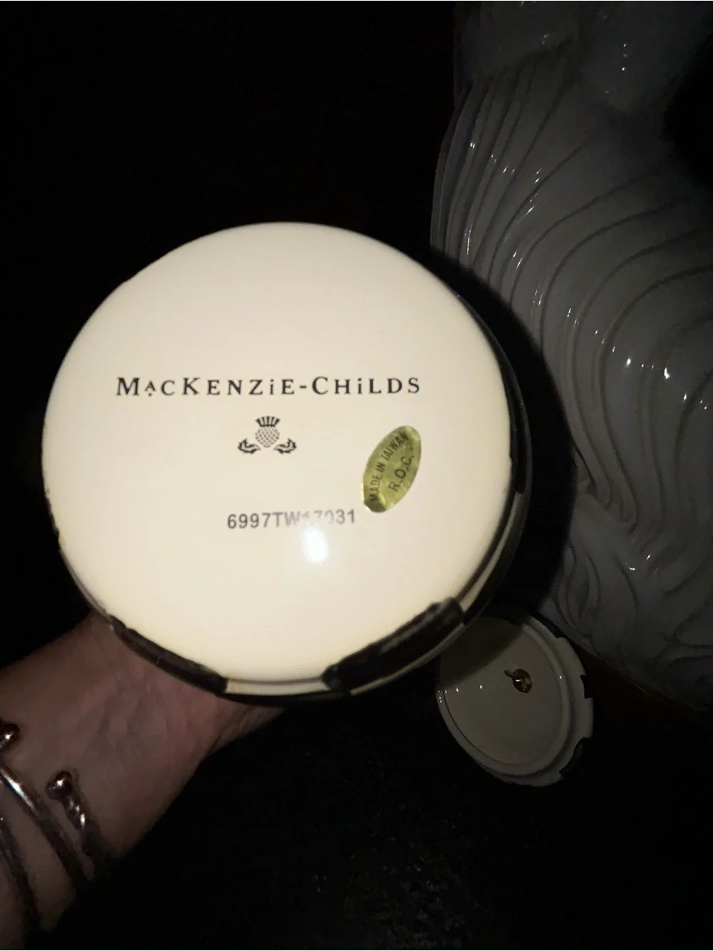 MacKenzie-Childs Courtly Creamer & Sugar Bowl Set